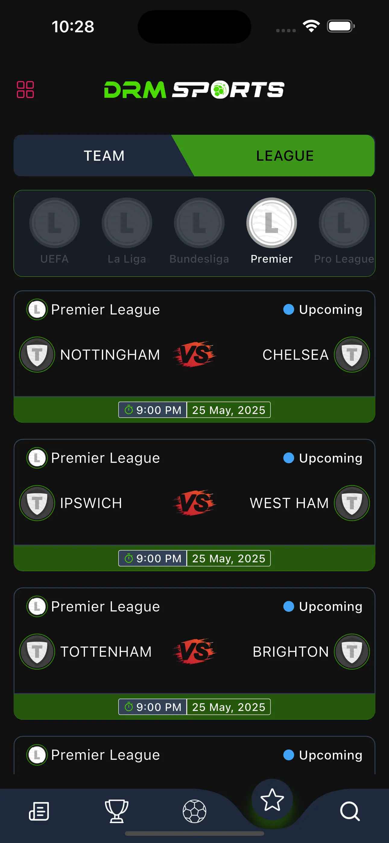 Leagues Fixtures